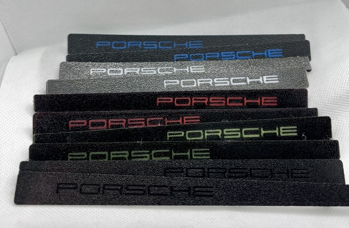 Coloured pair of 924/944 Script Door handle inserts